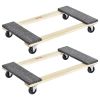 VEVOR Furniture Dolly, 1000 lbs Each Load Capacity, 2 Packs, 18" x 30", 8 x 3" PP Swivel Casters, Heavy Duty Hardwood Furniture Moving Dolly