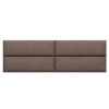 Jaxx Panelist Modern Padded Headboard â€“ Set of 4 Wall Mounted Panels (Each 11.25" x 38") - King, Havana Brown Microvelvet