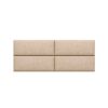 Jaxx Panelist Modern Padded Headboard â€“ Set of 4 Wall Mounted Panels (Each 11.25" x 30") - Queen, Dune Beige Microvelvet