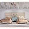 Jaxx Panelist Modern Padded Headboard â€“ Set of 4 Wall Mounted Panels (Each 11.25" x 30") - Queen, Dune Beige Microvelvet