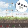 Wooden Rope Ladder for Kids with Ground anchoring Lenght 6.5'(2m) Width 16 (40cm) Outdoor or Indoor Climbing Rope Ladder for Ninja Slackline Backyard