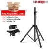 5 Core Speaker Stand Tripod Floor Adjustable Up to 48 Inch DJ Studio Monitor Stands Short Pole Mount - SS HD 1PK 4FT