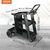 VEVOR Welding Cart, 3-Tier Welder Cart Heavy Duty with 400 Lbs Weight Capacity, 360Â° Swivel Wheels, Tank Storage Safety Chains