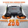VEVOR Walk-behind Hand Push Floor Sweeper, 25.6" Sweeping Width Floor Sweeper Manual Non-Electric, 5-Gallon Waste Container