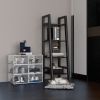 Set of 18 Stackable Clear Plastic Transparent Shoe Storage Box in Home