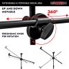 5 Core Mic Stand Floor Height Adjustable Tripod Microphone Stands w Extending Telescoping Boom Arm - MS DBL